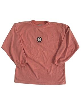 E.N.U.F. Internationale Long Sleeve Logo Tee - Coral Pink